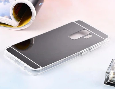 Чехол LUX для Samsung S9 Plus / G965 силикон зеркальный темный металлик