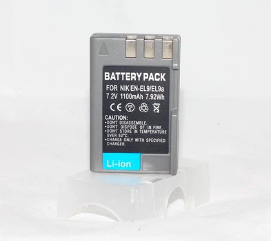 Аккумулятор для фотоаппаратов NIKON D40, D60, D40x, D3000, D5000, D3x - EN-EL9a - 1100 ma