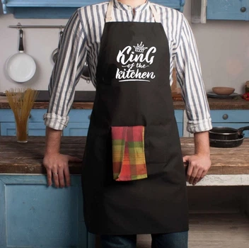 Фартук мужской King of the kitchen (Черный)