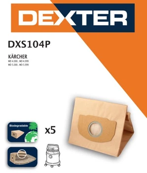 Фільтр мішки для пилососу Dexter 20 л 5 шт