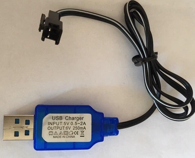 Зарядный USB кабель на аккумулятор для радиоуправляемых моделей OUTPUT 6V