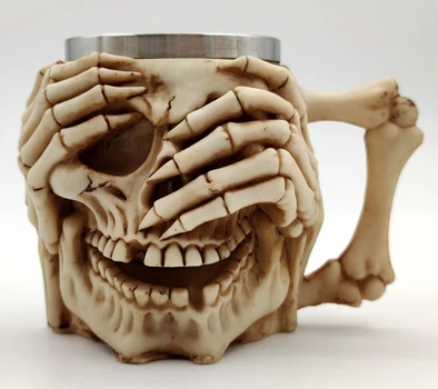 Чашка череп 3D, голова черепа 400 мл