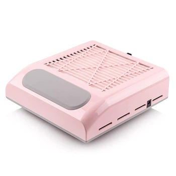 Витяжка для манікюру Simei 858-8 з НЕРА-фільтром 80W рожева