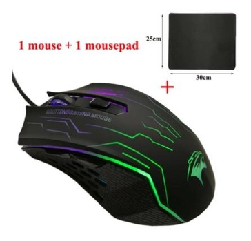 Игровая мышь Forka Silence Gaming Mouse + коврик, проводная с подсветкой (sv0405)