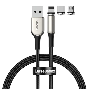 Кабель магнітний Baseus 3в1 Lightning/Micro USB/Type-C