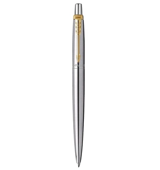 Ручка шариковая Parker Jotter 17 SS GT синяя в стальном корпусе в блистере