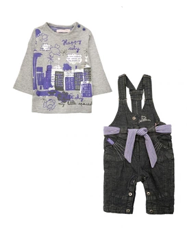 Костюм : Джемпер, комбинезон Losan MC BABY GIRLS BABY (028-8017AD/582) Светло-серый M6-68 см