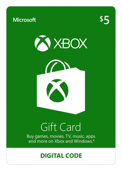 Электронный код Xbox Live / Gift Card пополнение бумажника счета своего аккаунта на сумму 5 usd US-регион