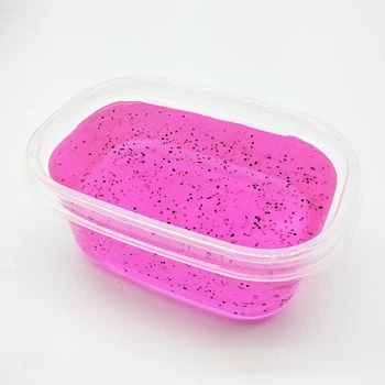 Slime з глиттерной посипкою (слайм лизун флаффи) Marpiel MS52 рожевий