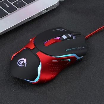 Мышь игровая SeenDa проводная c подсветкой Черный с красным (sv0315)