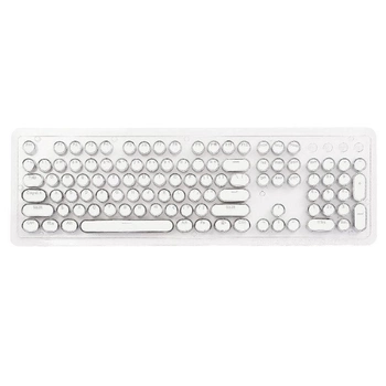 Набор ретро кейкапов Woopower на 104 клавиши для механической клавиатуры Английские Белый с серебристым (sv0311)