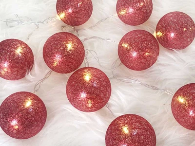 Гірлянди декоративні Cotton Balls 10 led #17