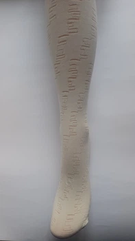 Колготи дитячі з візерунком POLA 40 den GABRIELLA р.140-146 (молочні)
