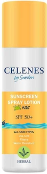 Сонцезахисний спрей-лосьйон Celenes для дітей Рослинний SPF 50 + UVA/UVB фільтри 150 мл (7350104248284)