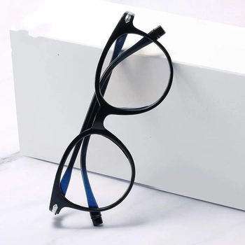 Окуляри для комп'ютера захисні NewGlass CF 2.0 комп'ютерні окуляри універсальні круглі чорні