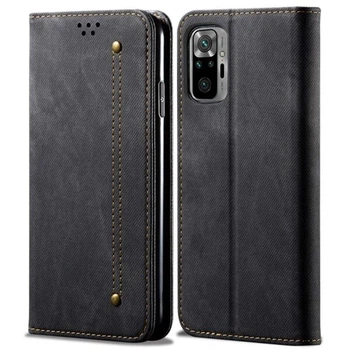 Чехол-книжка с кармашками UniCase Jeans Wallet для Xiaomi Redmi Note 10 Pro - Black