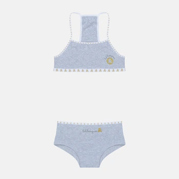 Детский комплект белья (топ + трусы) для девочки Lulu Castagnette Brassiere&Shorty X1 Fille 83890282-1 116-128 см Серый (3349610012315)