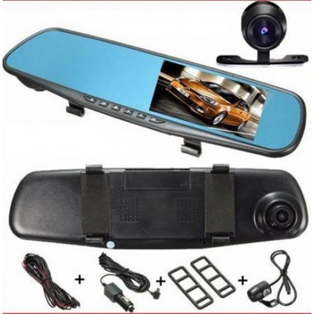 Автомобільне дзеркало відеореєстратор DVR 138-E з однією камерою Чорний