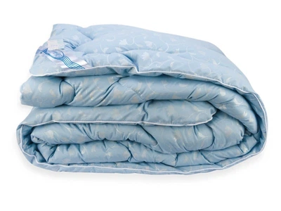 Ковдра Лебединий Пух Leleka-Textile Двоспальний 172х205 Блакитний Вензель