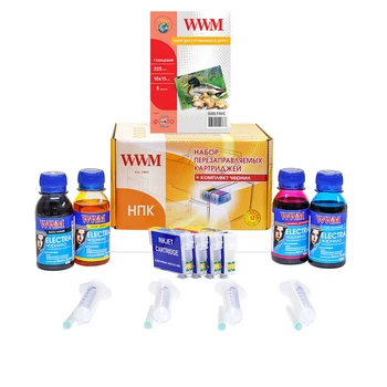 ПЗК Перезаправні Картриджі для Epson Expression Home XP-323 WWM B/C/M/Y 4х100г RC.T17NU