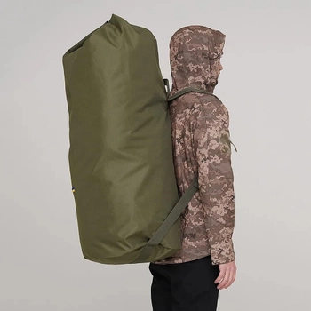 Тактическая транспортная сумка-баул мешок армейский Trend олива на 100 л с Oxford 600 Flat 0053