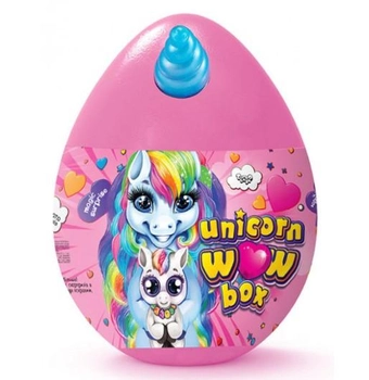 Большой детский набор для творчества Danko Toys 3 Unicorn WOW Box яйцо единорог из 24 предметов