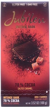 Шоколад черный Jubileu Intense вкус соленой карамели 100 г (5601055318888)