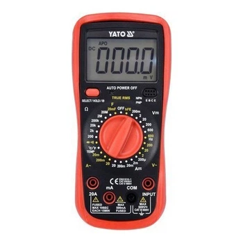 Цифровий мультиметр з LCD-дисплеєм і дротяними контактами YATO YT-73083