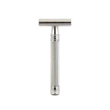 Станок для гоління Т-подібний Edwin Jagger 3ONE6 Stainless Steel Knurled DE Safety Razor