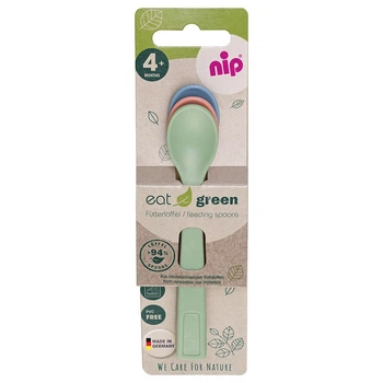 Ложки для кормления Nip, эко-серия Green, 3 шт. (37066)