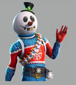 Наклейка для інтер'єру Фортнайт дитяча, стікер Fortnite 100 х 80 см Slushy Soldier Сніговий солдатів Oracal (L-22)