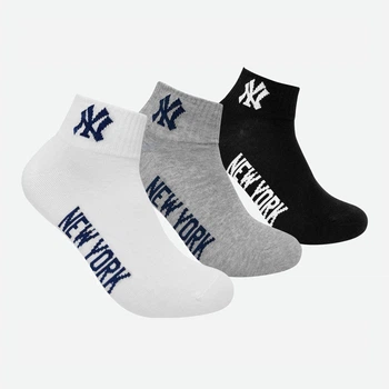 Набор мужских носков хлопковых New York Yankees 3 pk Quarter 15100003-1003 43-46 3 пары Черный/Белый/Серый (8718984009330)