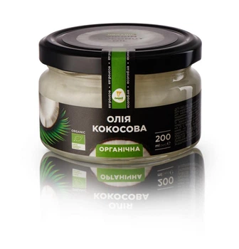 Олія кокосова органічна ЕКОРОД 200мл