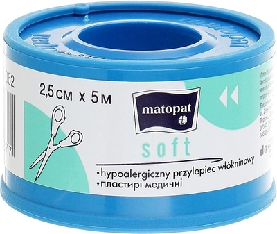 Пластырь медицинский Matopat Soft 2,5 см х 500 см