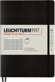 Блокнот Leuchtturm1917 Soft м'який середній 14,5 х 21 см в клітинку чорний