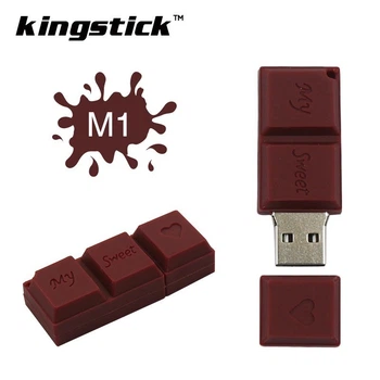 USB флешка KINGSTICK 16GB в виде шоколадки, коричневая