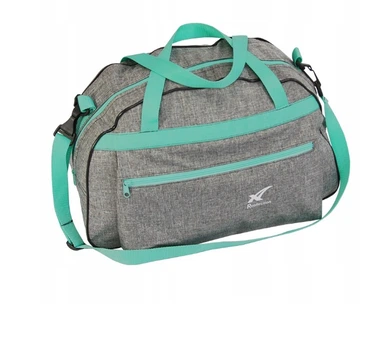 Спортивна сумка Rcollection Fitness сіра з бірюзовим (JS4469)
