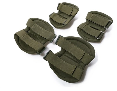 Наколенники и налокотники - комплект защиты тактический спортивный (AC-Shell-04G)