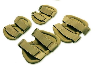 Наколенники и налокотники - комплект защиты тактический спортивный камуфляж(AC-Shell-04CP)