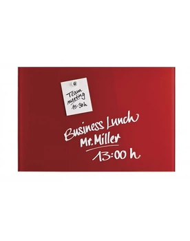 Доска стеклянная магнитно-маркерная 600x400 Magnetoplan Glassboard-Red (13402006)