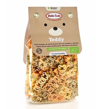 Макароны DALLA COSTA BIO Baby Teddy tricolor, 200г