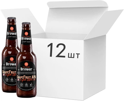Волинський Бровар GrapeFruit APA світле нефільтроване 0,35 л × 12