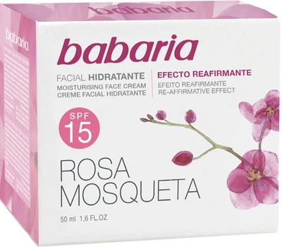 Зволожувальний крем Babaria з шипшиною SPF 15 50 мл (724992) (8410412056243)