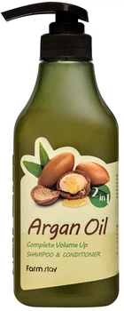 Шампунь-кондиционер для волос FarmStay Argan Oil Complete Volume Up Shampoo & Conditioner с аргановым маслом 530 мл (8809595053659)