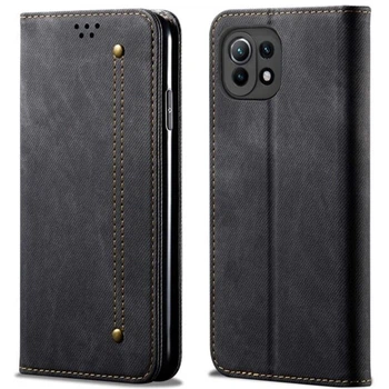 Чехол-книжка с кармашками UniCase Jeans Wallet для Xiaomi Mi 11 Lite / 11 Lite NE - Black