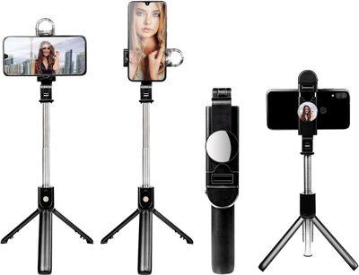 Трипод XoKo K10-s LED Selfie Stick Tripod Bluetooth Black (XK-K10s)