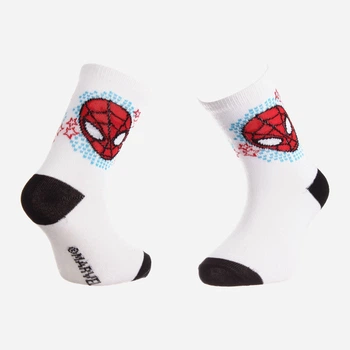Дитячі шкарпетки бавовняні Disney Spiderman 43890147-4 19-22 Білі (3349610003535)