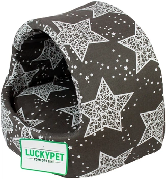 Будиночок для собак і кішок Lucky pet №0 Белла 30x27x27 см Сірий (4820224210742)