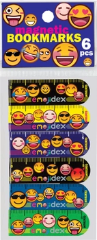 Линейка-закладка для книг Centrum Emojidex магнитная 6 шт (87003)