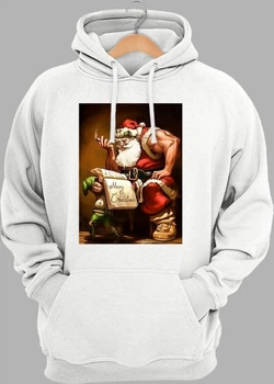 Худи мужское JHK Bodybuilder Santa SWRAKNG-WH/NG 2XL Белое (2000000905167)
